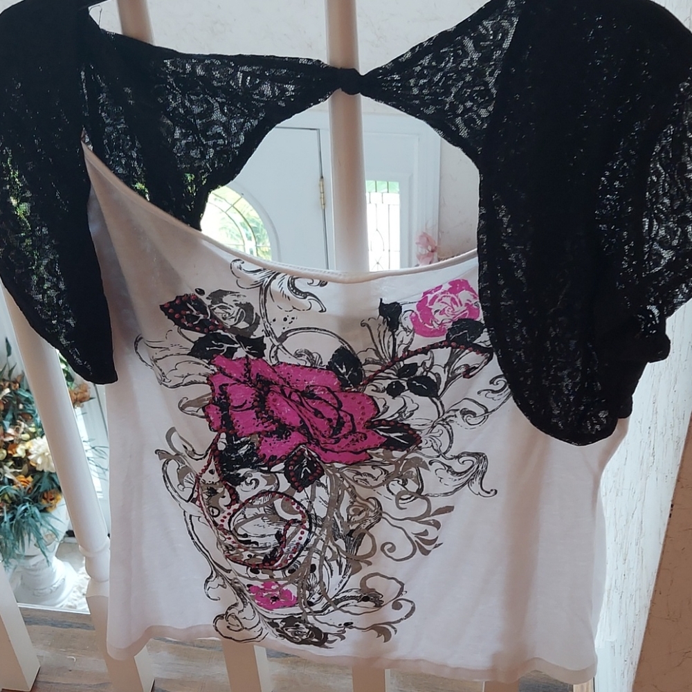 Pink Rose Bling Top - Picture 8 of 9